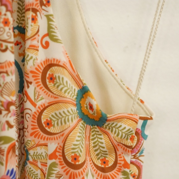 London Times Keyhole Multi-Colour Halter Dress - 8 - Picture 6 of 7